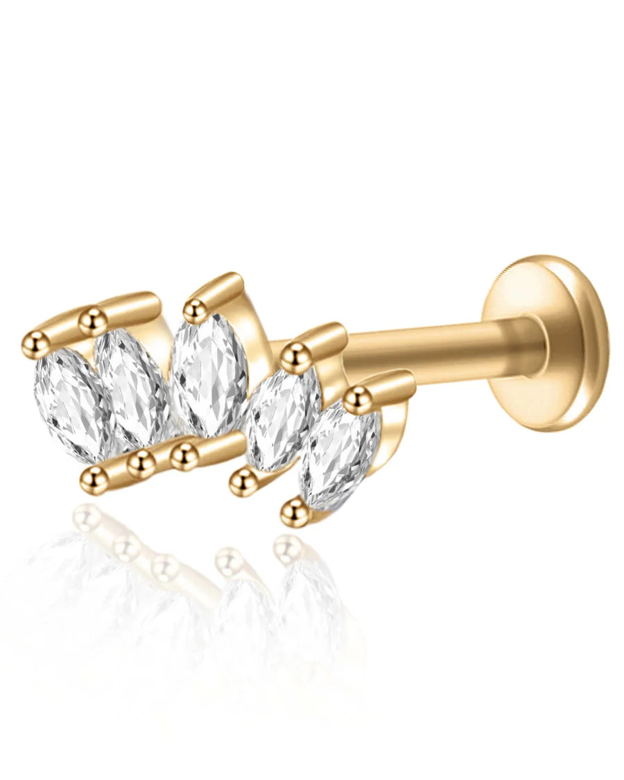 Harlow Five Marquise Ear Piercing Stud