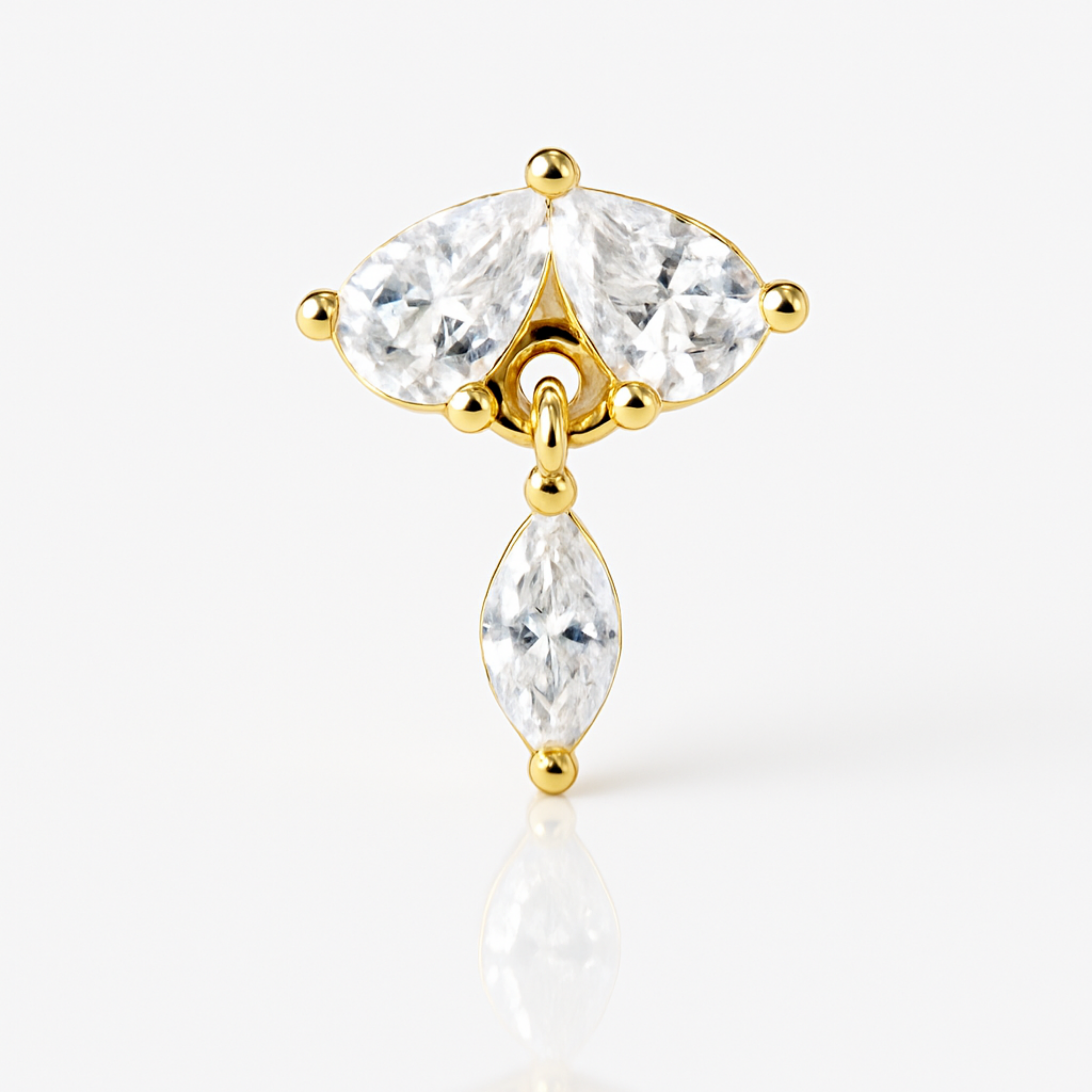 Luna Drop Ear Piercing Stud