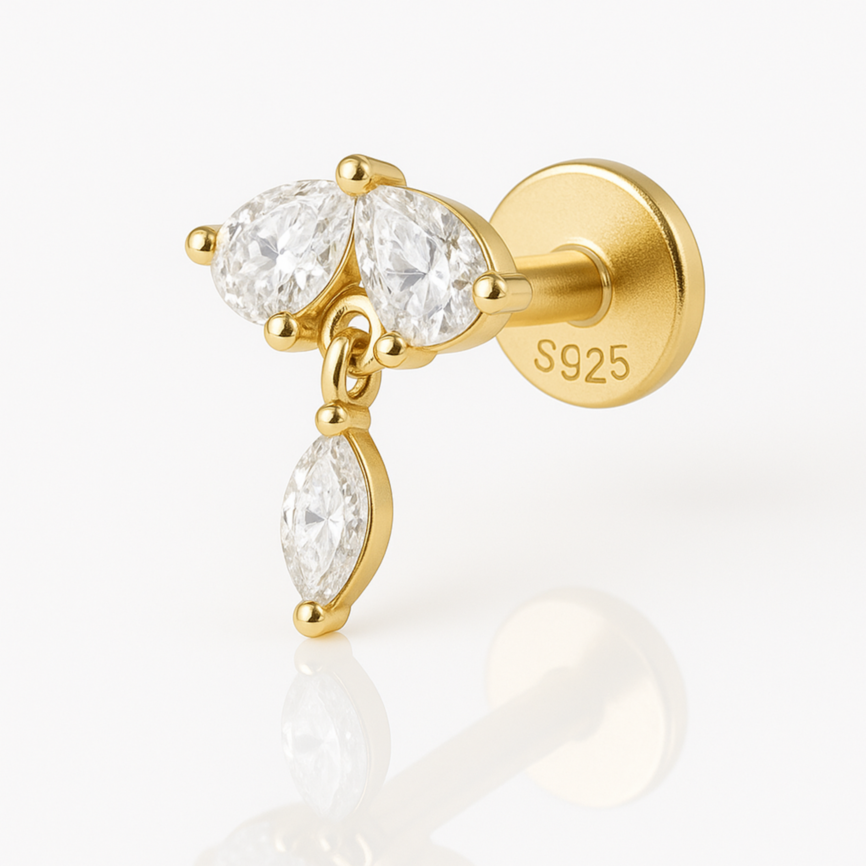 Luna Drop Ear Piercing Stud