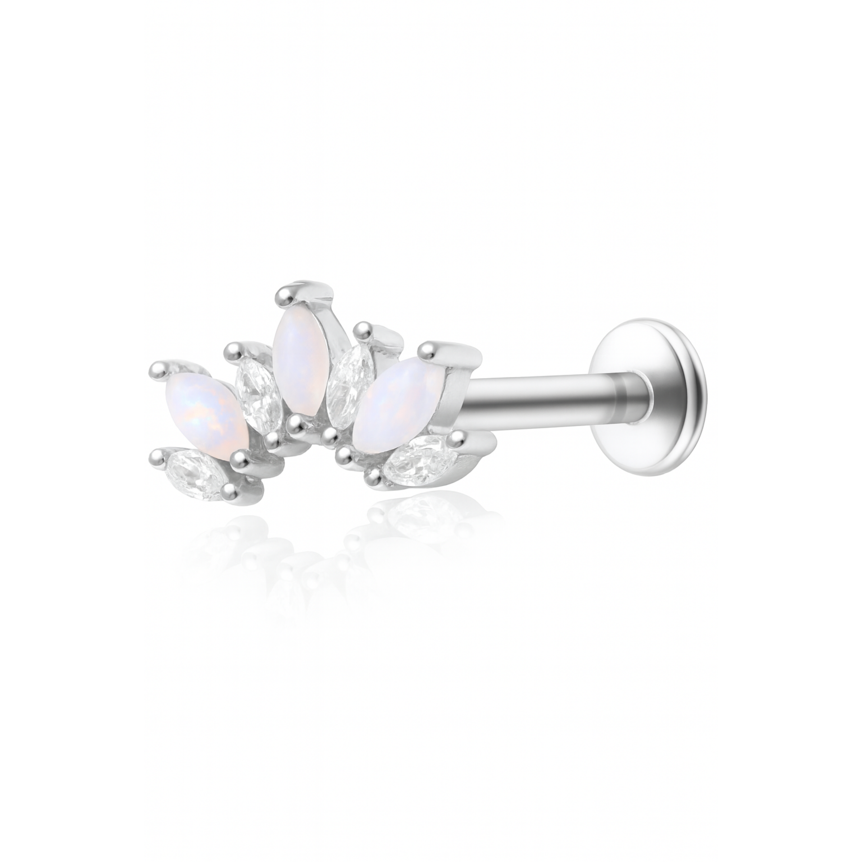 Enigma Opal Crystal Marquise Cluster Ear Piercing Earring Stud