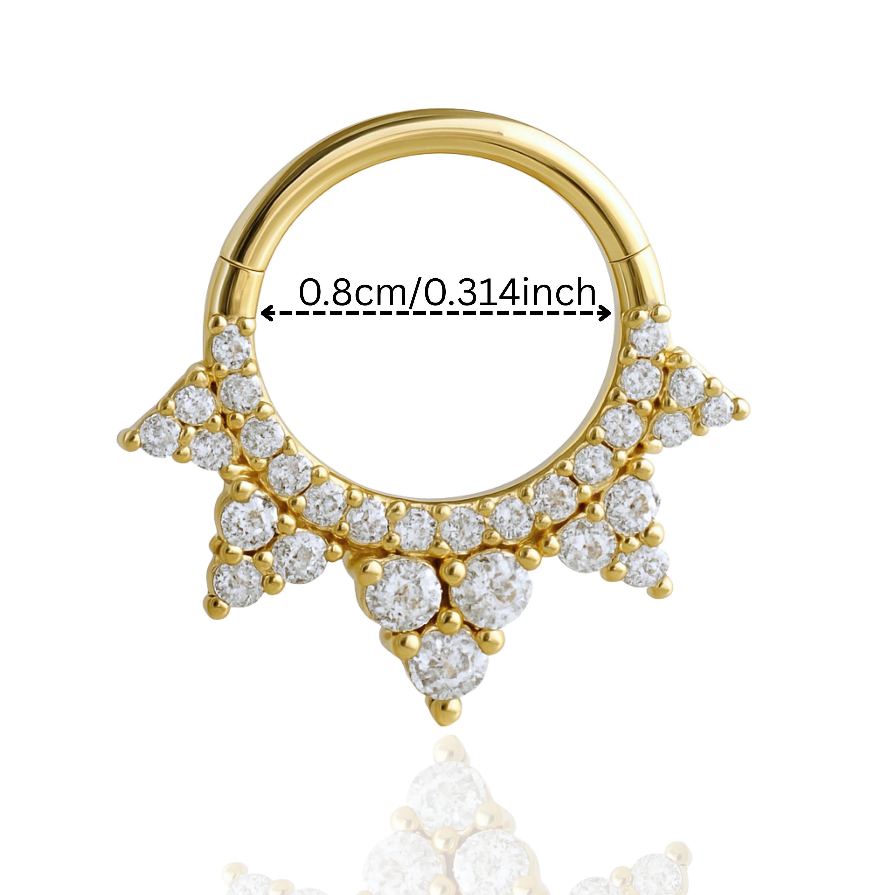 Celestial Crown Hoop Ring Clicker