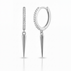 Eli Spike Drop Eternity Huggie Hoop Earrings