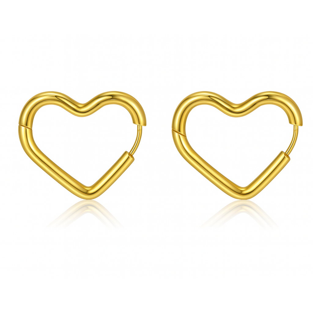 Heartless Heart Hoop Earrings