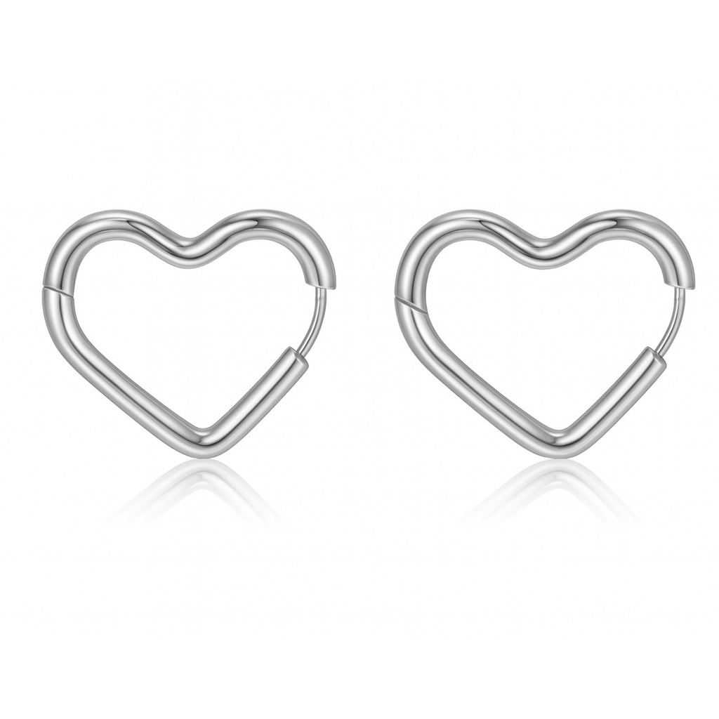 Heartless Heart Hoop Earrings