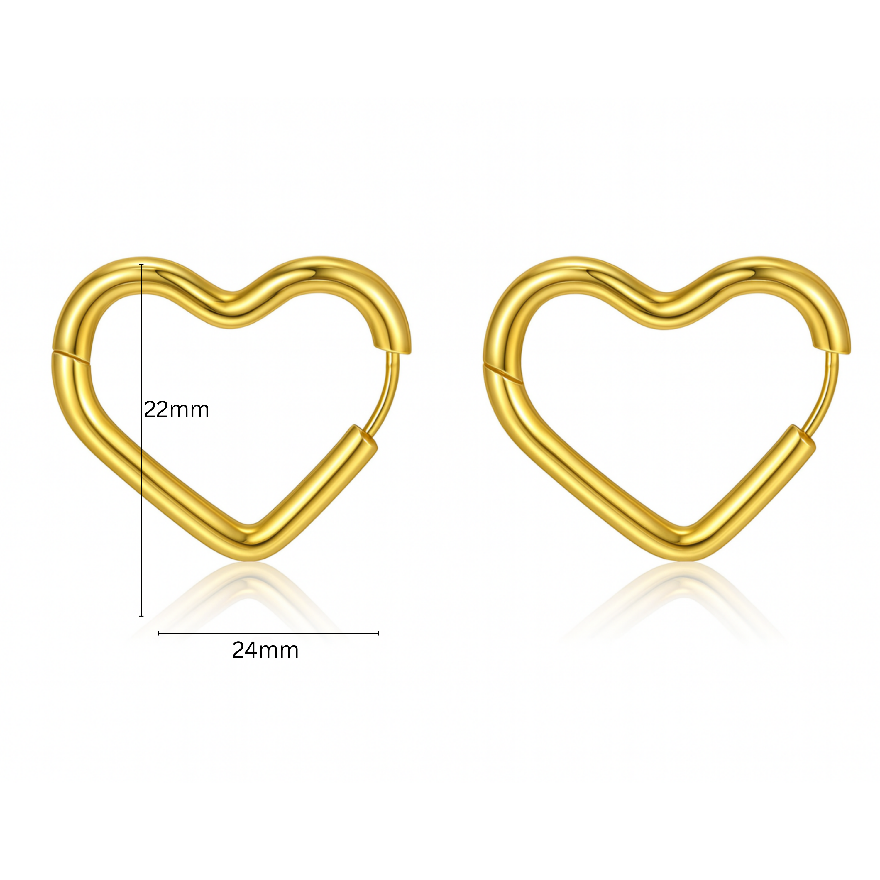 Heartless Heart Hoop Earrings