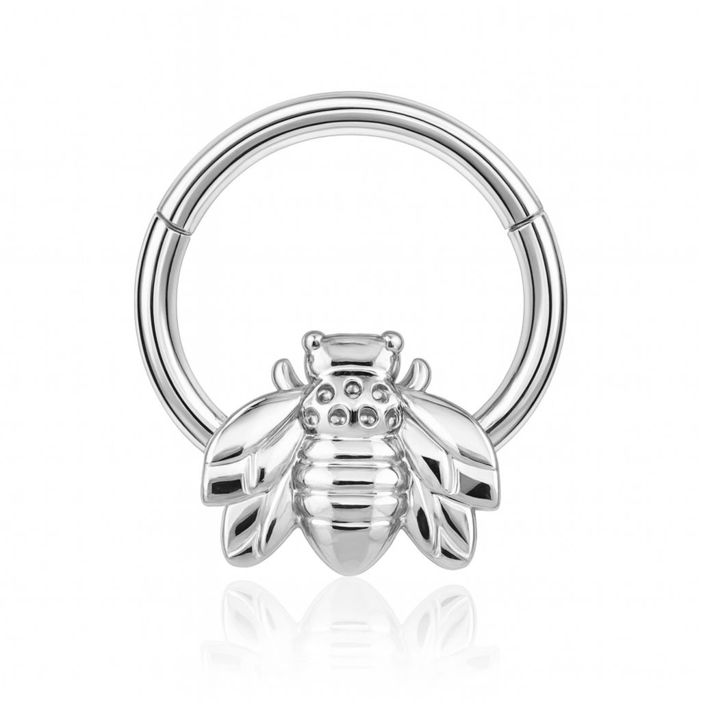 Honey Bumble Bee Ear Piercing Ring Hoop Clicker