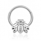Honey Bumble Bee Ear Piercing Ring Hoop Clicker