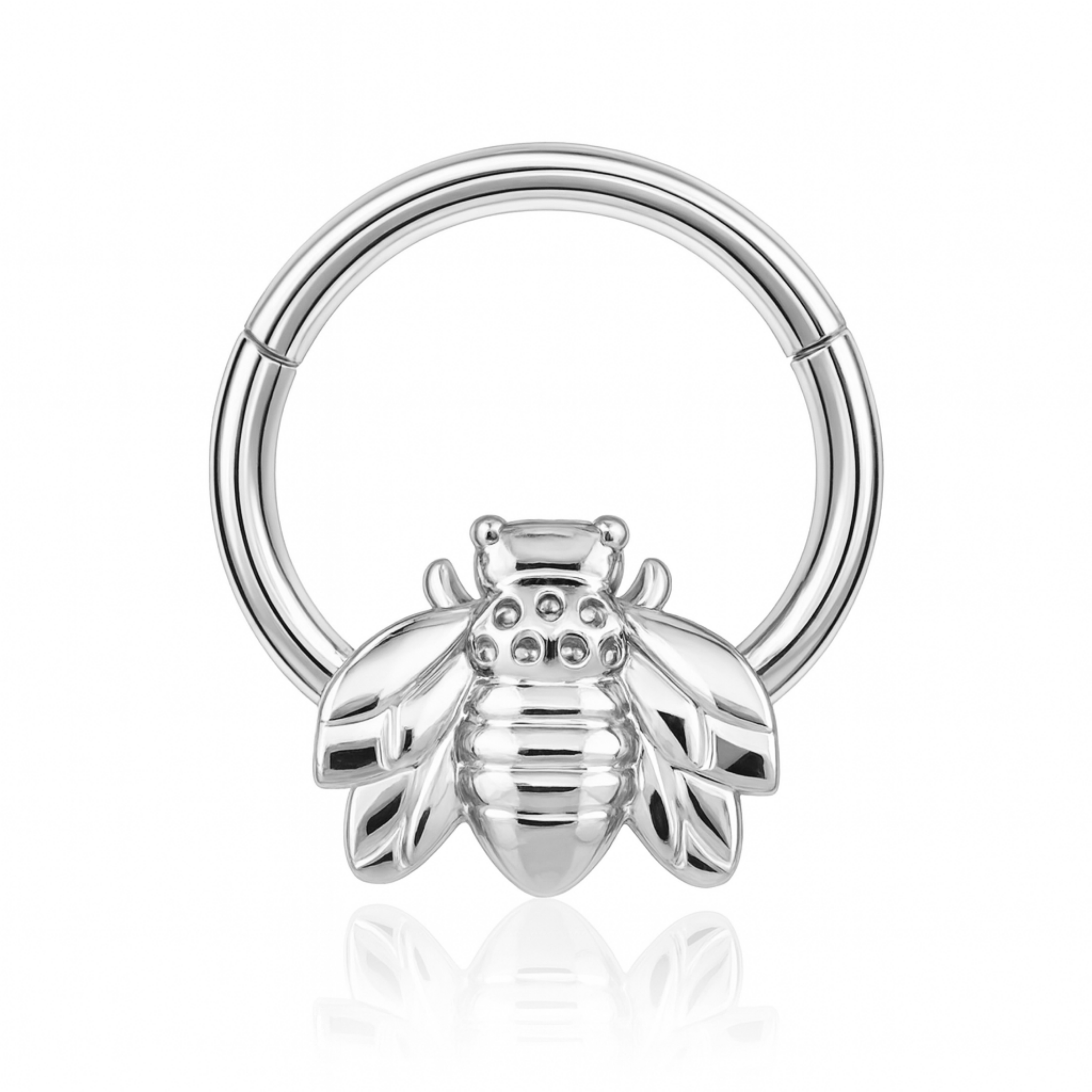 Honey Bumble Bee Ear Piercing Ring Hoop Clicker