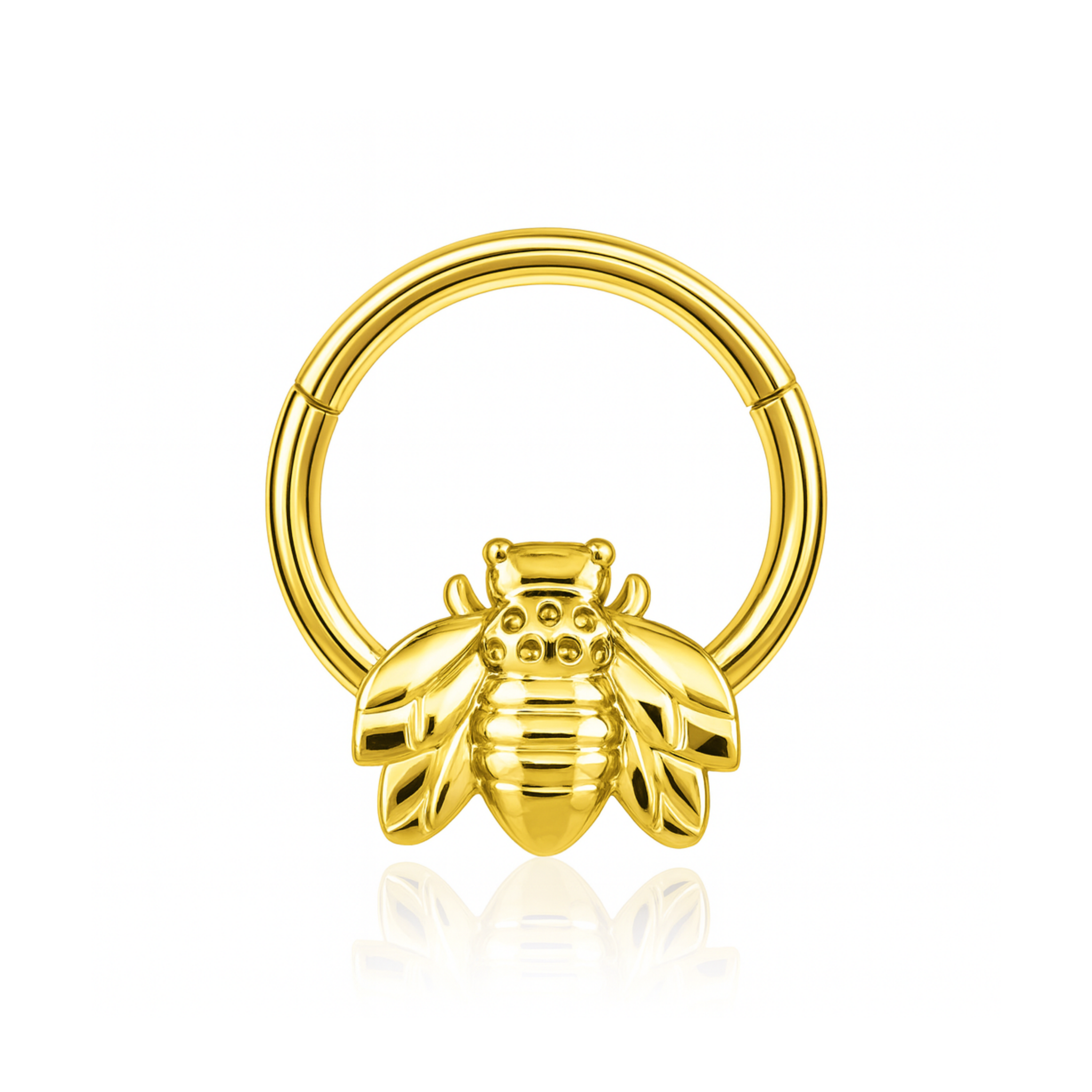 Honey Bumble Bee Ear Piercing Ring Hoop Clicker