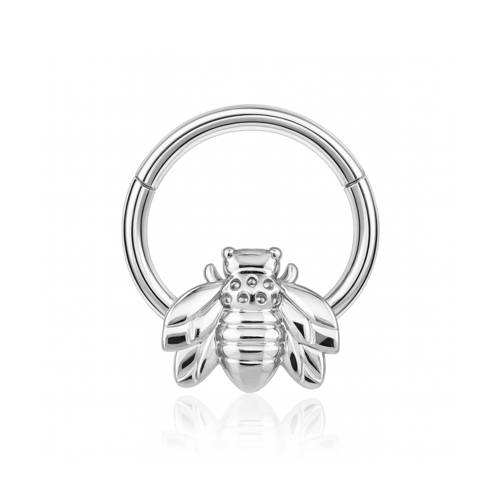 Honey Bumble Bee Ear Piercing Ring Hoop Clicker