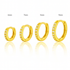 Jane Crystal Pave Eternity Hoop Huggie Earrings