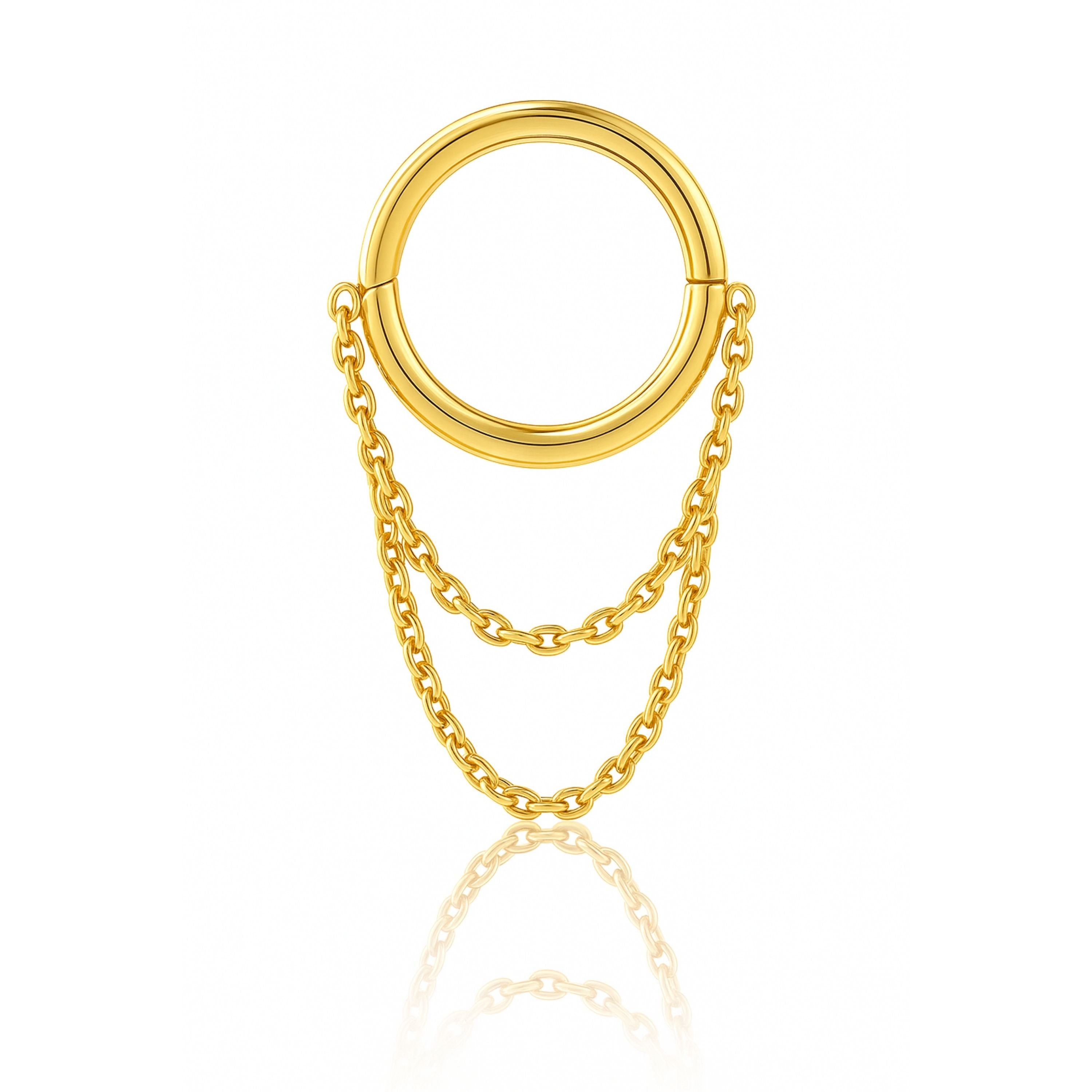 Stellar Chain Hoop Ring Clicker