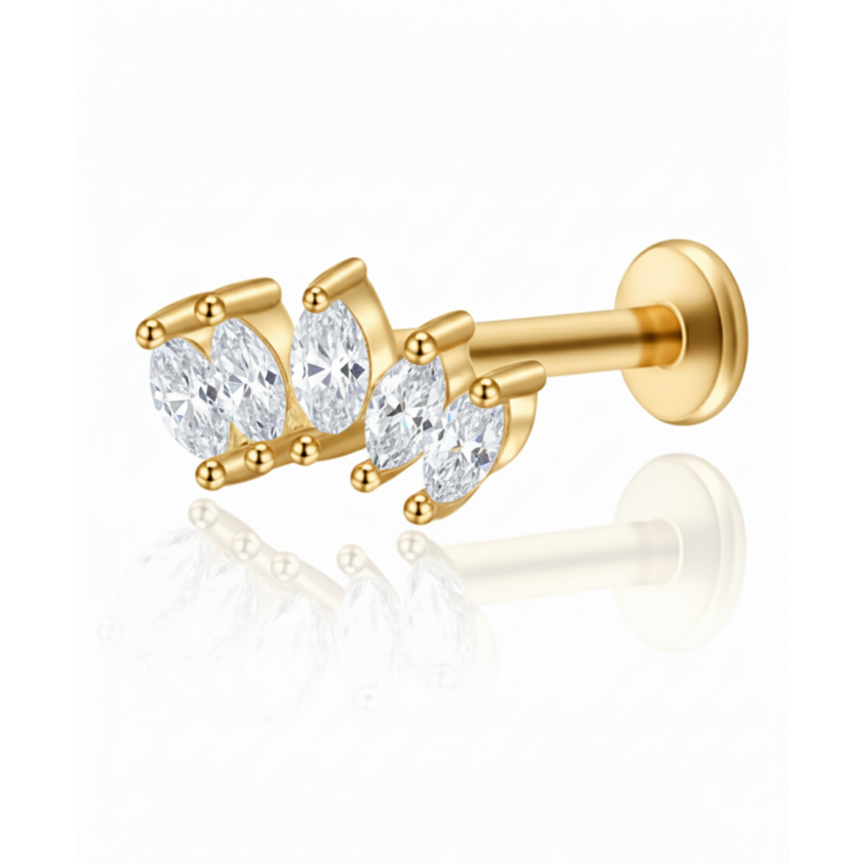 Harlow Five Marquise Ear Piercing Stud
