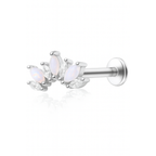 Enigma Opal Crystal Marquise Cluster Ear Piercing Earring Stud