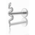 Serpent Polished Snake Ear Piercing Earring Stud