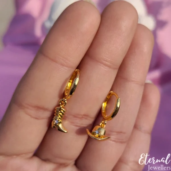 18K Gold Cowboy Boot earrings | Vintage style western