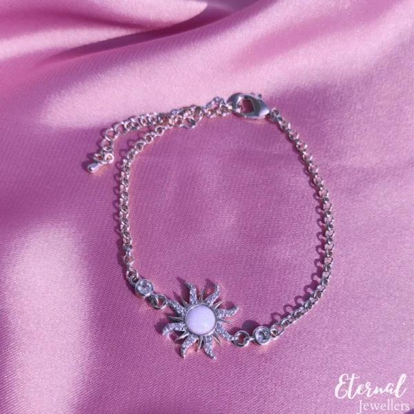 Delicate Opal&CZ Sun Bracelet - Image 9