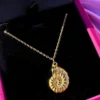 Gold Ammonite Shell Pendant Necklace - Image 3