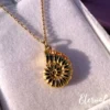 Gold Ammonite Shell Pendant Necklace - Image 6