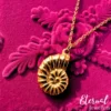 Gold Ammonite Shell Pendant Necklace